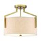Designers Fountain 15in Elara 3-Light Brushed Gold Ceiling Light Semi Flush Mount 93911-BG - alternate 1